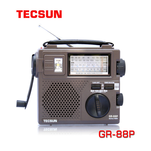 TECSUN 德生 GR-98手摇发电收音机 GR-88P标配含（电池组+USB充电线）