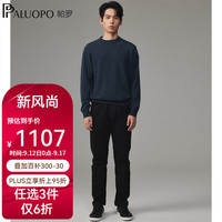 帕罗（PALUOPO）2024秋冬新品男士纯山羊绒衫休闲舒适保暖高支纱长袖套头毛衣上衣