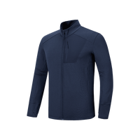 BIERQI DRESS 比尔齐 夹克型轻薄保暖开衫款轻量立领抓绒衫SS5117 M 蓝黑色