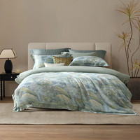 水星家纺长绒棉/匹马棉四件套春山碧语床上用品 春山碧语(抗菌) 1.8米床 适配220*240cm被芯