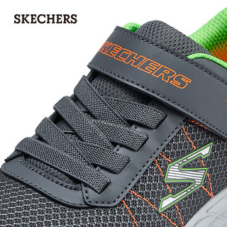 斯凯奇（Skechers）魔术贴运动鞋轻质网布休闲鞋403792L 炭灰色/柠檬色/CCLM 37码