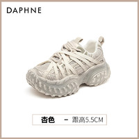 DAPHNE 达芙妮 厚底老爹鞋女2024新款秋季榴莲底增高休闲百搭设计感运动鞋