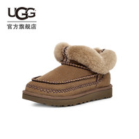 UGG 女士时尚舒适纯色平底保暖经典茸茸短靴雪地靴 1158224 胡桃木色 39