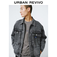 URBAN REVIVO UR冬季男装时尚休闲潮流复古牛仔双口袋外套UMV830050