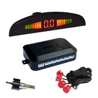 车美美 双核真人语音蜂鸣倒车雷达4探头倒车雷达影像一体1年包换 只换不修 A型号语音黑色