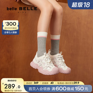 BeLLE 百丽 休闲老爹鞋童鞋女2024秋季户外涉水鞋J2471C84 粉色 34码