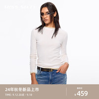 MISS SIXTY2024秋季新款长袖T恤女圆领修身基础简约打底叠穿纯棉