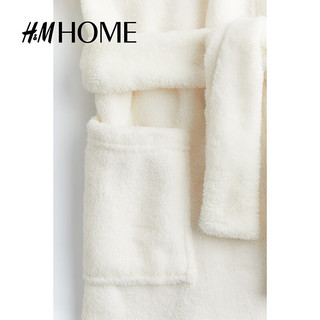 H&M HOME2024秋季童装女童可爱棉质毛绒长袖睡袍0997998 白色/独角兽 110cm 110/56 (2-4Y)