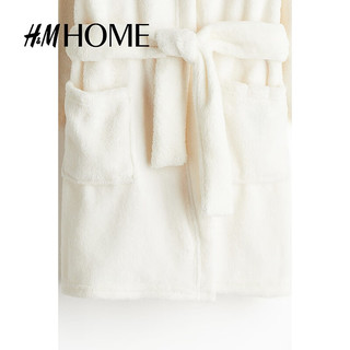 H&M HOME2024秋季童装女童可爱棉质毛绒长袖睡袍0997998 白色/独角兽 110cm 110/56 (2-4Y)