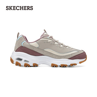 斯凯奇（Skechers）2024女舒适百搭老爹鞋休闲运动鞋150241 灰褐色/多彩色/TPMT 35