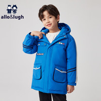 allo&lugh阿路和如童装男童保暖中长款羽绒服中大童儿童潮拜年服红色 海蓝色 150cm