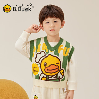 B.Duck【新品】小黄鸭童装男童针织马甲春秋宝宝毛衣儿童背心无袖