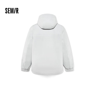 森马（Semir）防护外套|羽绒服男四防2024冬季宽松连帽工装外套厚款 晨灰（灰鸭绒）20154 175/92A/L