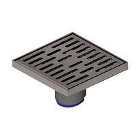 KOHLER 科勒 K-33601T-CG2 不锈钢工艺地漏 枪灰色 100*100mm