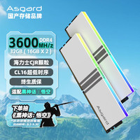 阿斯加特 32GB(16Gx2)套装 DDR4 3600 台式机内存条 RGB灯条-女武神瓦尔基里 海力士CJR颗粒