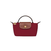 LONGCHAMP 珑骧 Le Pliage 帆布短柄饺子包迷你手提包  酒红 L34175089P59