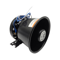 摩登道奇汽车警报器喇叭超响方口不锈钢超薄扁口黑锋喇叭车载警笛喊话器配件开道喇叭大功率 黑锋喇叭