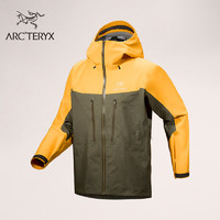 ARC'TERYX 始祖鸟 ARC’TERYX始祖鸟 ALPHA JACKET GORE-TEX 防水 男子 冲锋衣 Tatsu/Edziza/复古绿/埃齐橙 M