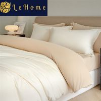 lehome 乐加 高端60支纯棉床上用品四件套100全棉磨毛床单床笠款三件套