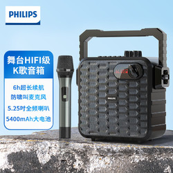 PHILIPS 飞利浦 SD60X户外广场舞大音量蓝牙音响大功率便携手提音箱K歌话筒