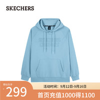 斯凯奇（Skechers）男女款针织套头卫衣L324U095 冰川湖蓝/04K4 L