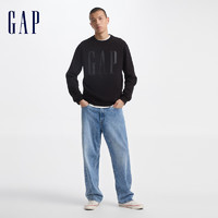 Gap 盖璞 男女装2024初秋新款字母印花大logo圆领抓绒卫衣609136简约