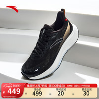 ANTA安踏火箭6代丨运动鞋女防泼水缓震耐磨防滑跑步鞋女缓震回弹122445581 基础黑/流光橙-7 7.5 (女38.5)