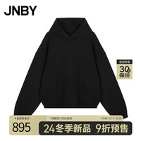 JNBY江南布衣【9折】24冬卫衣宽松套头戴帽领5O0410810 001/本黑 M