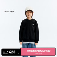 little MO&Co.little moco童装24秋装男女童长袖圆领小狗章仔卫衣KBD3SWST08 黑色 130/64