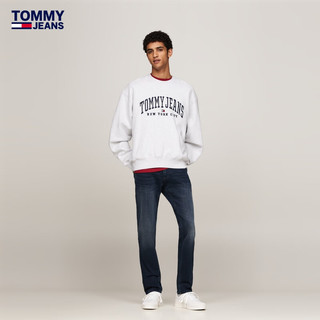 TOMMY JEANS24秋冬男装潮流复古猫须磨白中腰修身牛仔裤DM0DM20386 深牛仔蓝1BK 29