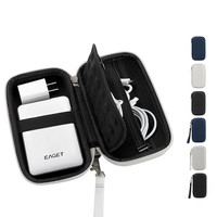 muj无印移动硬盘保护套充电宝收纳包u盘u盾SD卡收纳盒适用希捷三星东芝WD西部防丢耳机数据线l硬壳鼠标