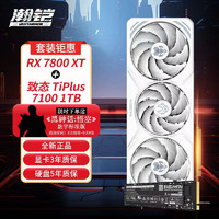 VASTARMOR 瀚铠 RX 7800 XT 16GB 白色合金显卡+致态TiPlus7100系列 1TB