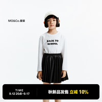 little MO&Co.little moco童装24秋装男女童亲子装纯棉长袖简约圆领T恤 本白色 120/60