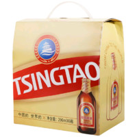 88VIP：TSINGTAO 青岛啤酒 小棕金 拉格啤酒 296ml*6瓶