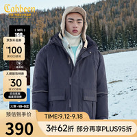 卡宾男装90鸭绒工装羽绒服秋冬街头复古宽松外套男女同款潮H 深灰56 48/170/M