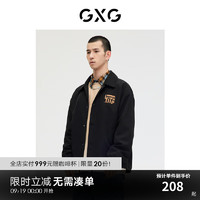 GXG男装 少年时代系列黑色时尚夹克外套  黑色 165/S