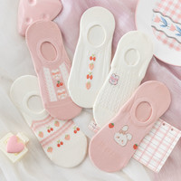 卡拉美拉 Caramella袜子女夏季薄款防掉跟女袜可爱卡通隐形袜舒适透气短袜