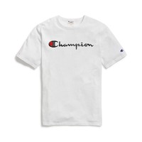 Champion 冠军 男士短袖T恤 美版logo刺绣圆领情侣款