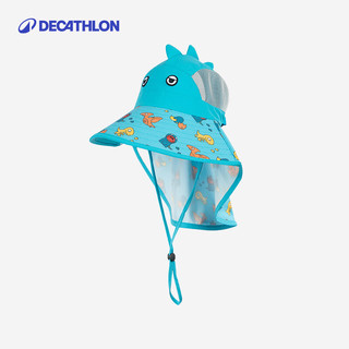 DECATHLON 迪卡侬 儿童帽子男童女童宝宝薄款防晒春秋户外徒步遮阳帽KIDX 牛津蓝 L(5~6岁)