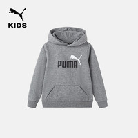 PUMA 彪马 男童加绒卫衣连帽灰色 100cm