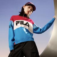 FILA 斐乐 女装休闲舒适卫衣女士宽松流行柔软时尚日常百搭圆领上衣