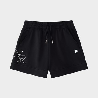 FILA 斐乐 FUSION女装运动裤女士时尚休闲简约宽松日常百搭针织短裤