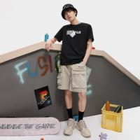 FILA 斐乐 男装FUSION系列时尚运动T恤男基础日常百搭针织短袖衫