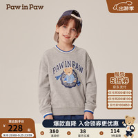 PawinPaw卡通小熊童装2024年秋冬男女童圆领卫衣 Grey灰色/15 110cm