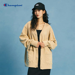 Champion 冠军 刺绣草写小logo针织开衫外套 情侣款