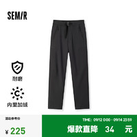 森马（Semir）中国国家地理系列休闲裤男2024冬季工装裤防水 黑色90001 32