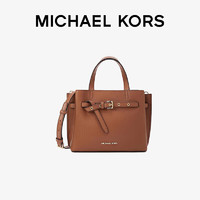 移动端、京东百亿补贴：MICHAEL KORS 迈克·科尔斯 MK 女包 EMILIA 单肩斜挎手提托特蝴蝶包 小号 牛皮棕