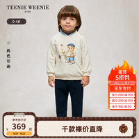 Teenie Weenie Kids小熊童装24秋新款男宝宝休闲圆领印花套头卫衣