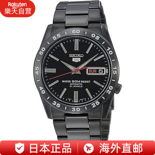 SEIKO 精工 自动机械表 男士商务腕表 背部透明设计不锈钢表链 SNKE03K1 黑色