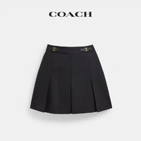 COACH 蔻驰 女士 HERITAGE C迷你百褶裙 CV869_BLK